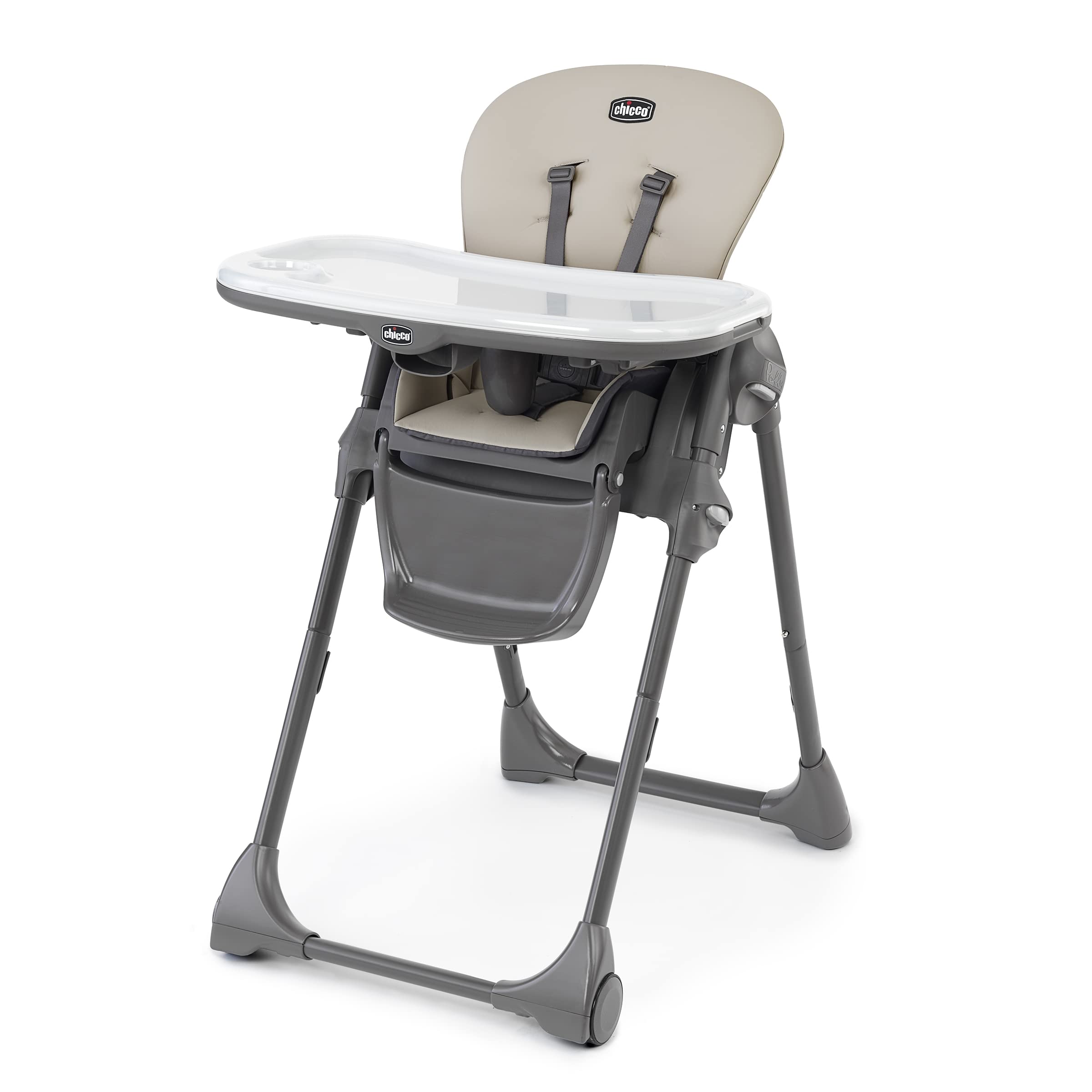 Space-Saving Foldable High Chair with Multi-Position Recline and Height Adjustment