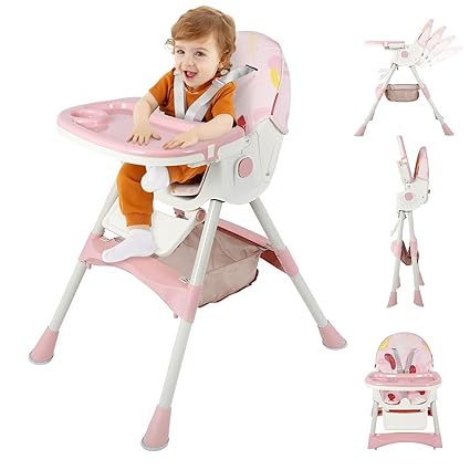 Foldable Baby High Chair for Babies & Toddlers – Adjustable