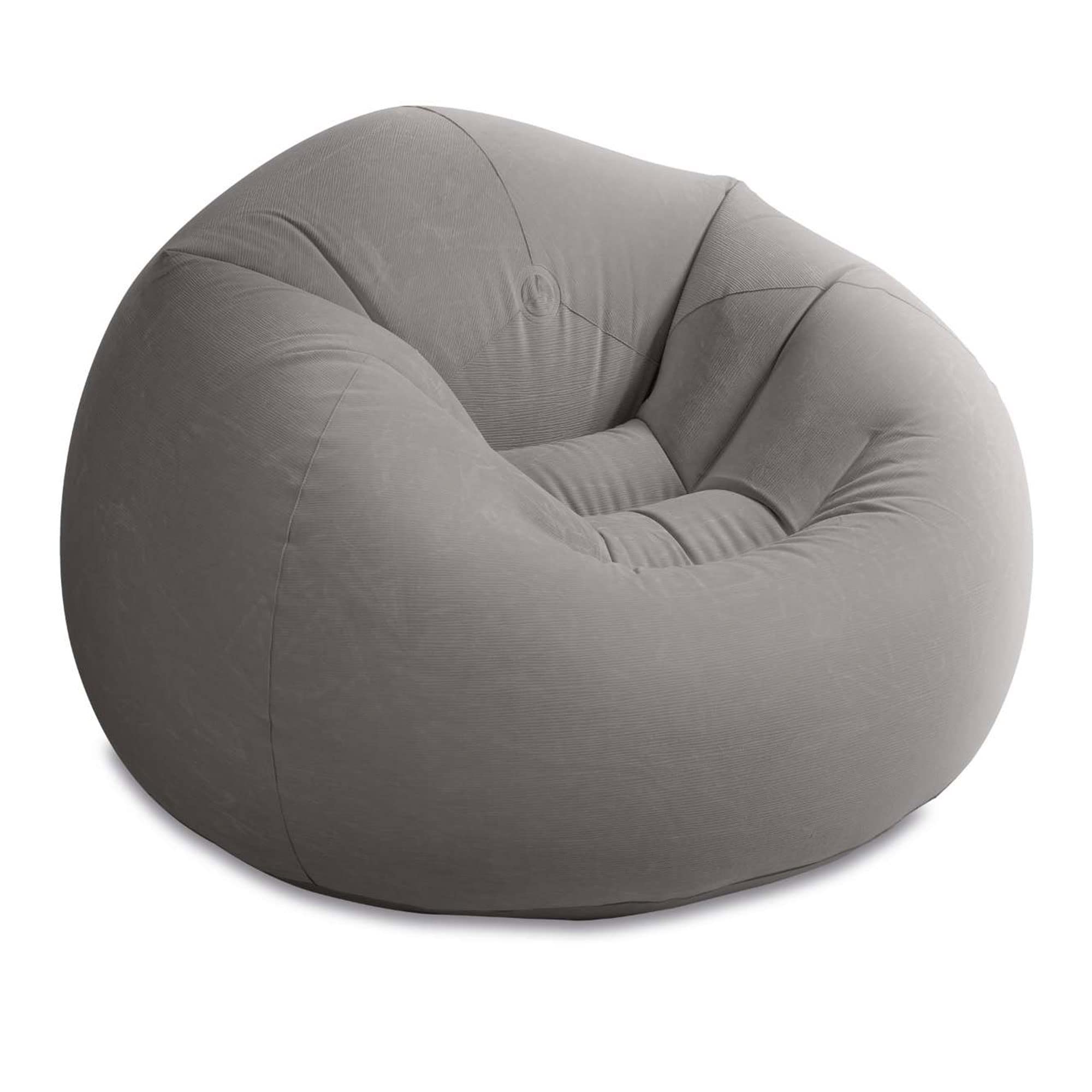68579EP Beanless Bag Inflatable Lounge Chair: Corduroy Textured Flocking