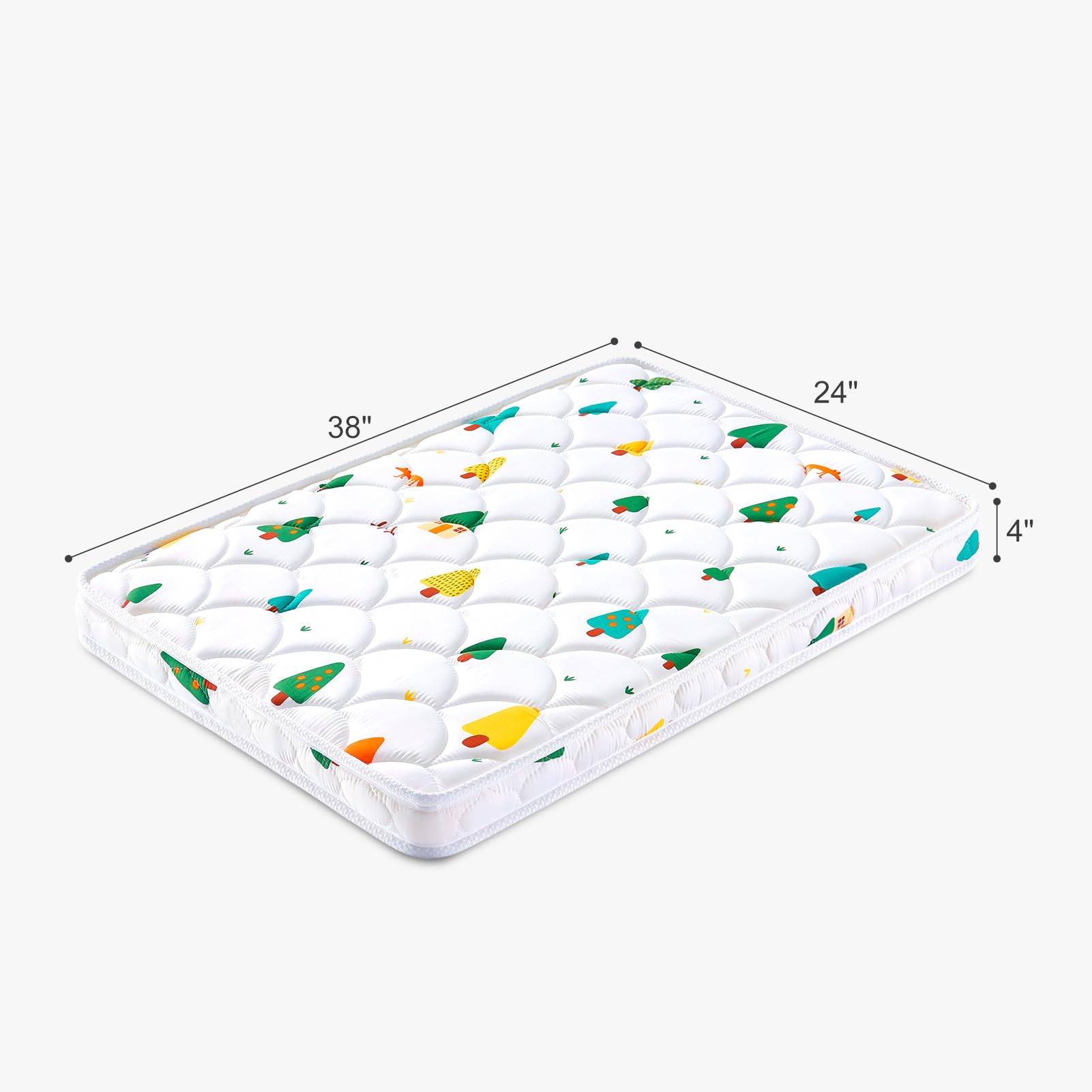 Mini Crib Mattress Premium Foam 38x24x4 Hypoallergenic