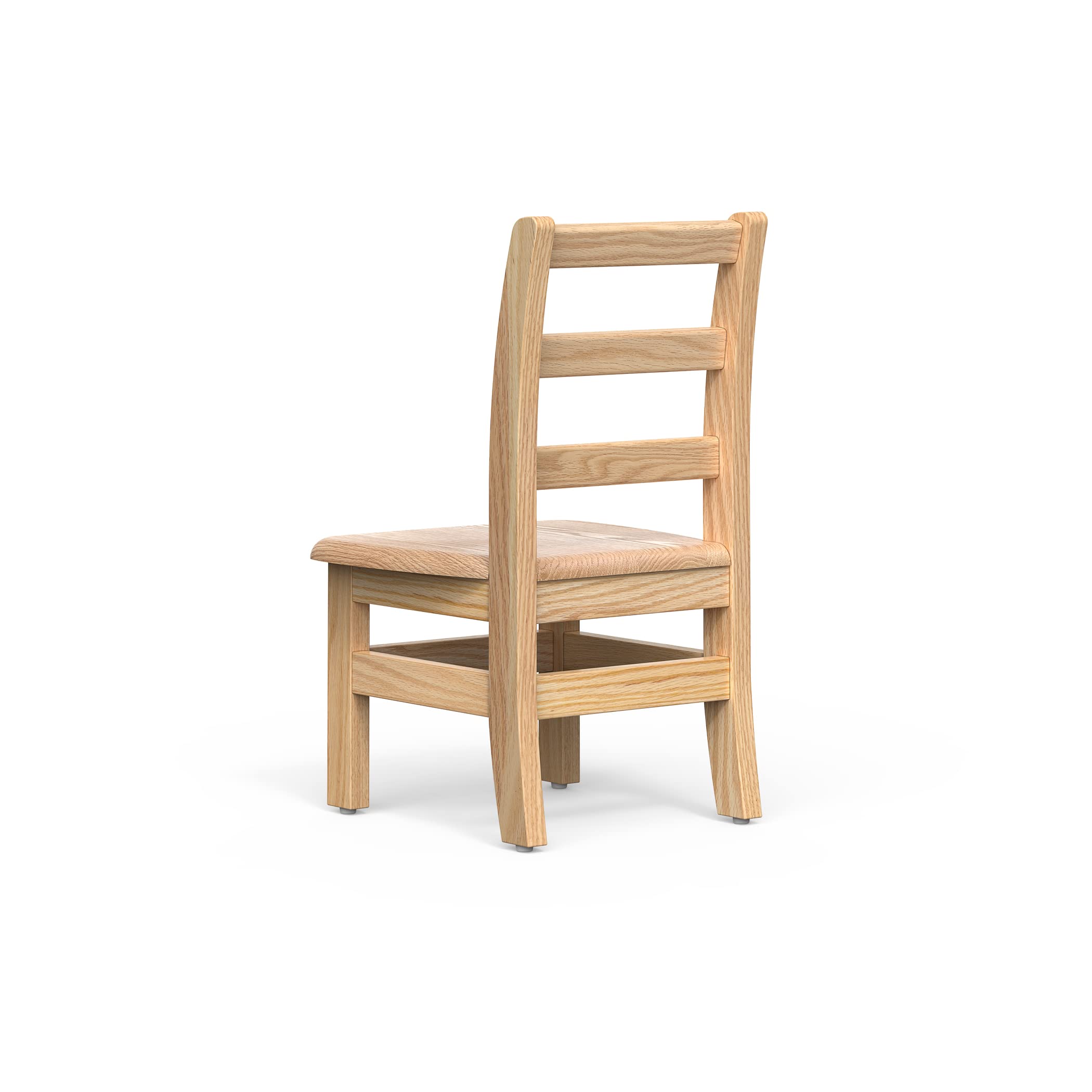 Kids Wooden School Chairs 8 Inch Red Oak 2 Pack