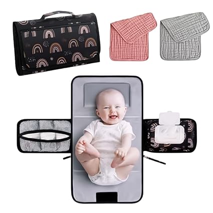 Diaper Changing Station, Expandable Baby Diaper Bag, Compact Diaper