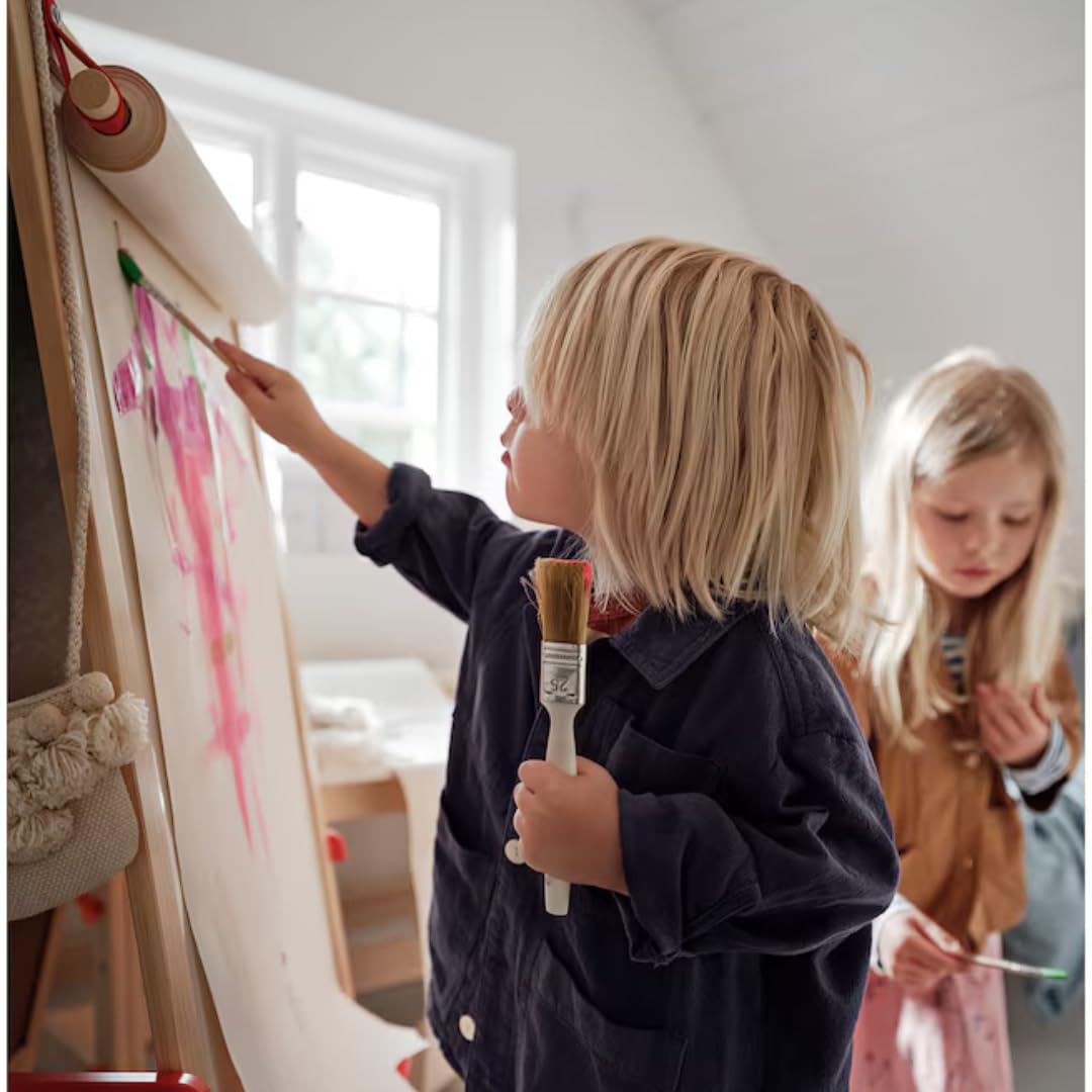 Kids Art Easel with Blackboard Whiteboard Canvas Folding Portable