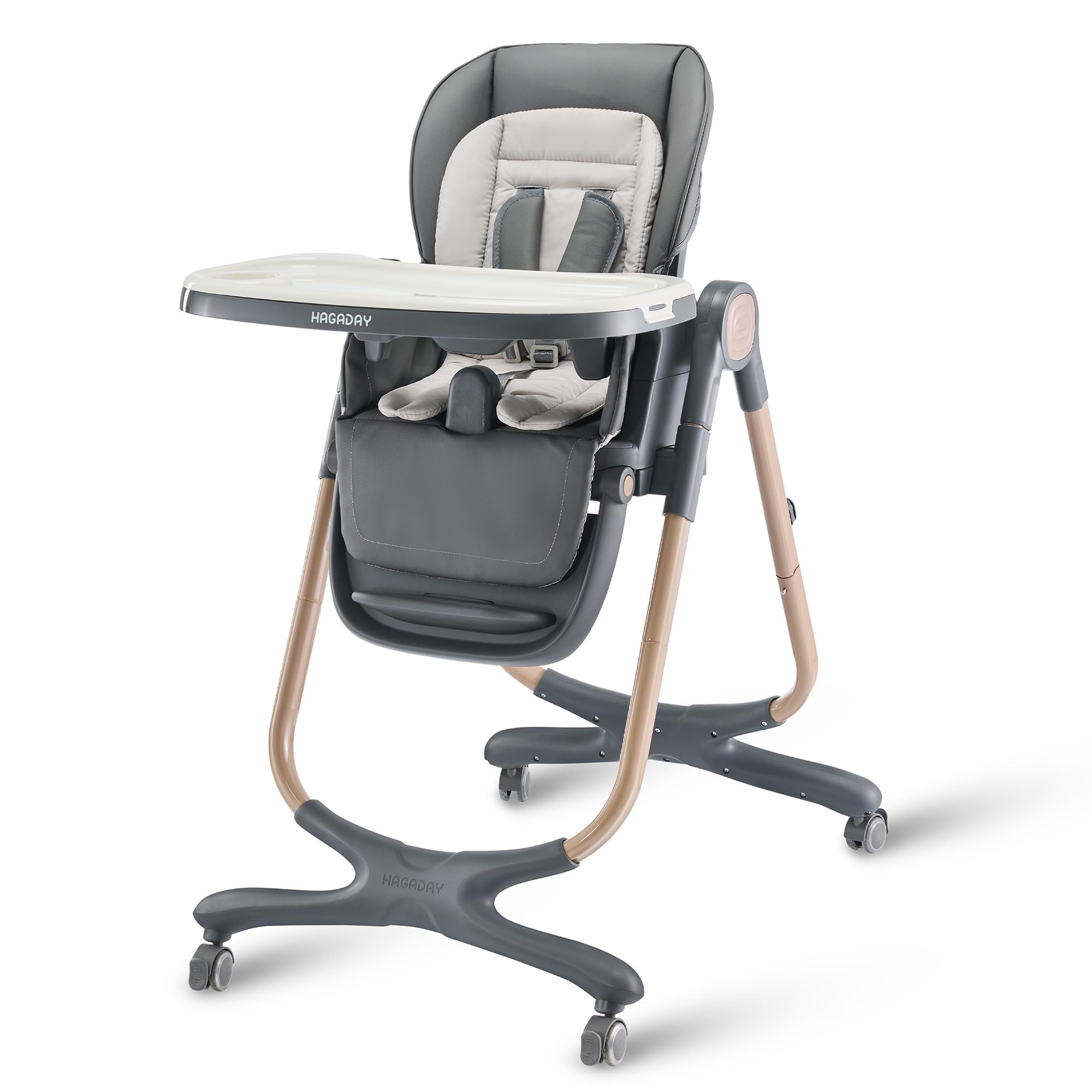 6-in-1 Convertible High Chair with Adjustable Height and Foldable Design