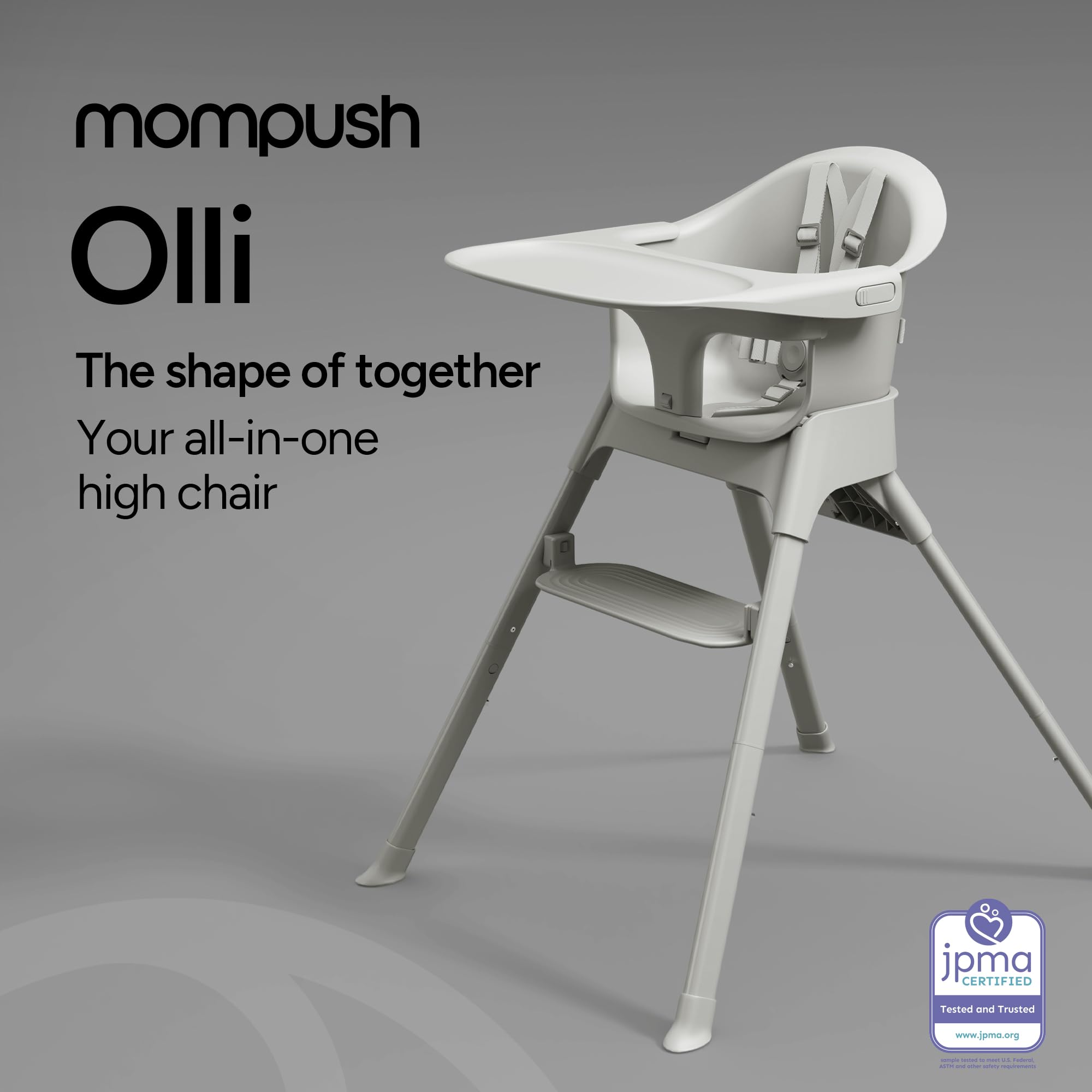 Olli 7-in-1 Convertible High Chair for Babies and Toddlers – Adjustable Height & Footrest