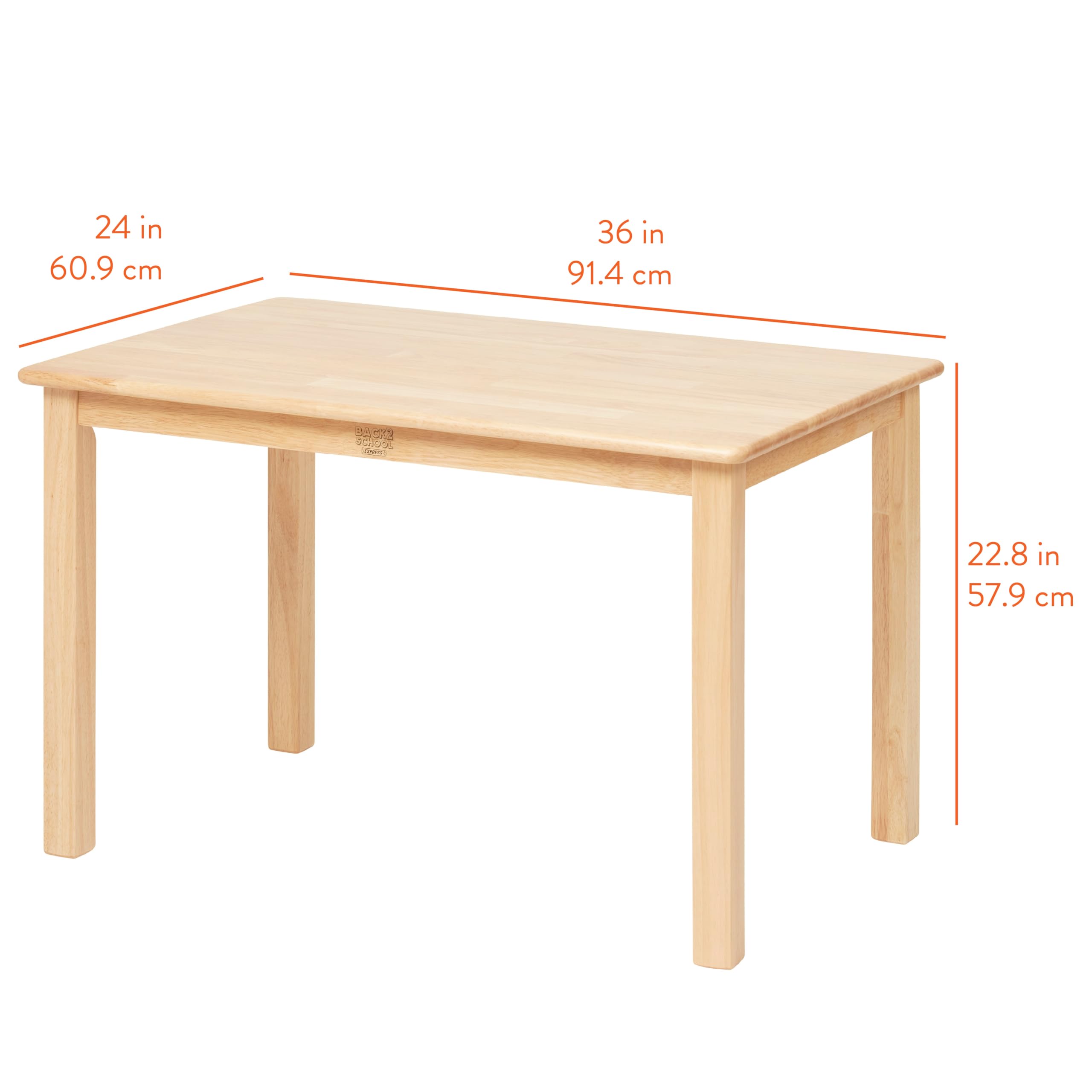 Kids Rectangular Wood Table and Chair Set