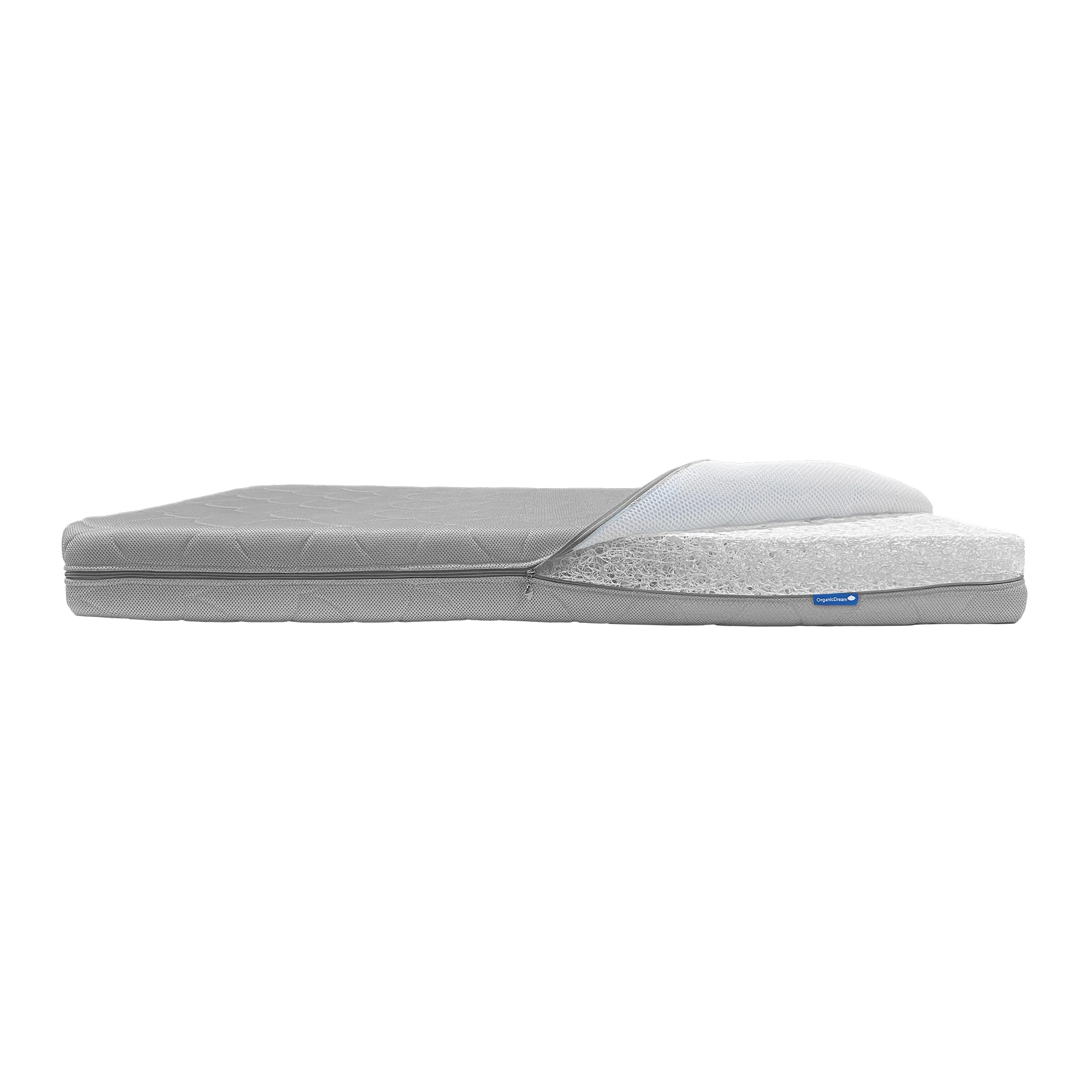 2-Stage Crib & Toddler Mattress in Moon Grey I 100% Breathable