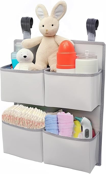 Diaper Organizer for Crib/Playpen/Bassinet – Hold 80+ Diapers