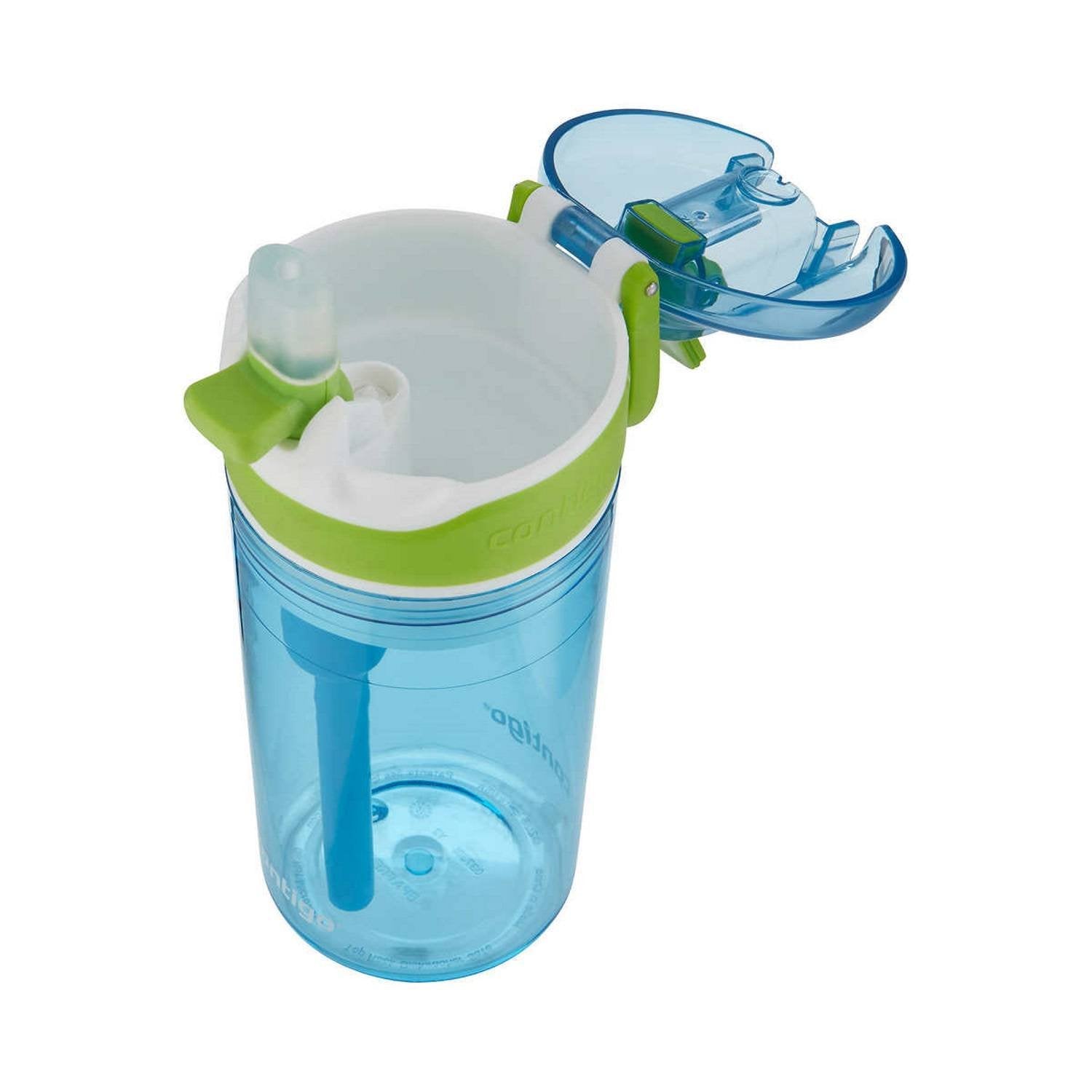 Kids 2 - in - 1 Snacker Spill Proof Cups 2 Pack Blue and Green