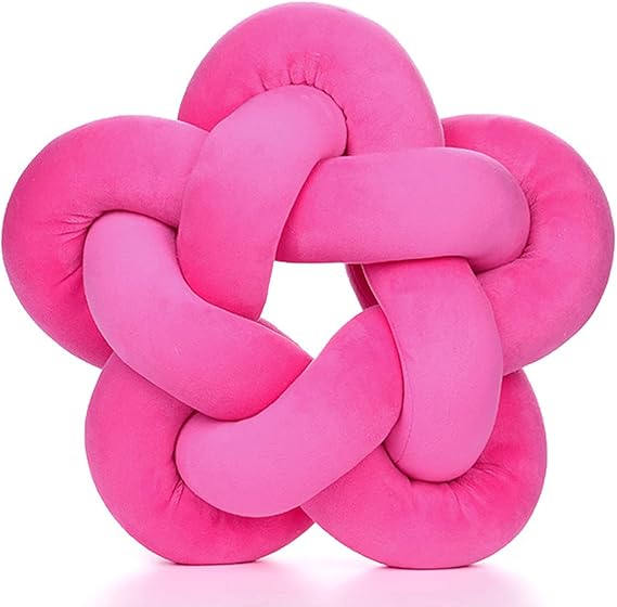 Knot Plush Throw Pillow Kids Handmade Knotted Star Pillow Soft Sofa Lumbar