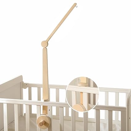 Arm,HBM Wooden Mobile Arm for Crib Mobile Hanger for Crib Baby Girl Nursery Decor