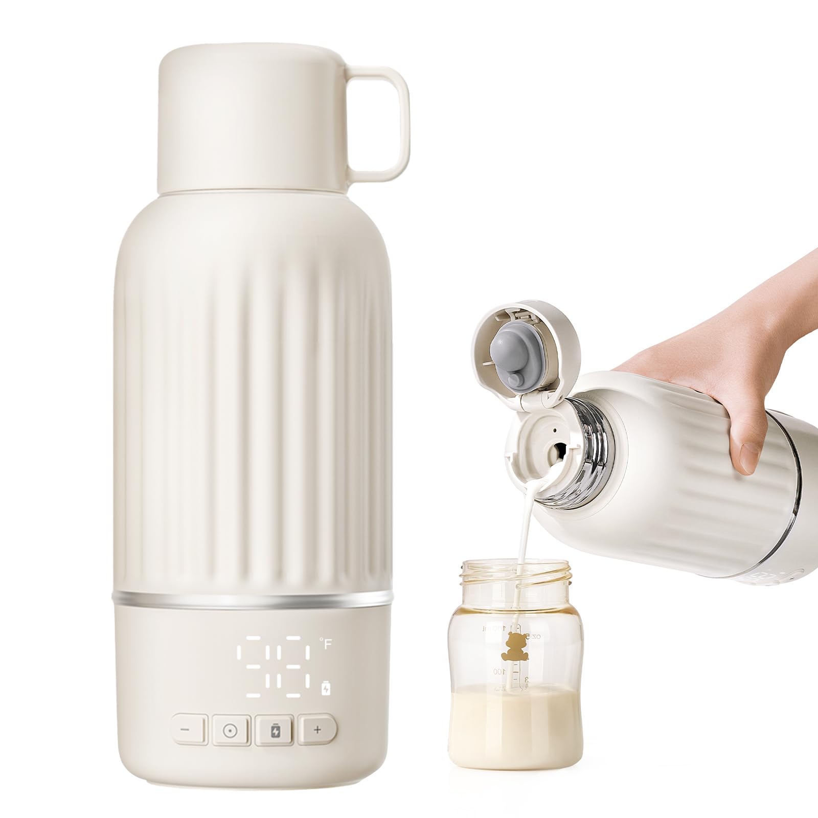 Portable Bottle Warmer for Travel, Fast Heating in 2.5 Mins