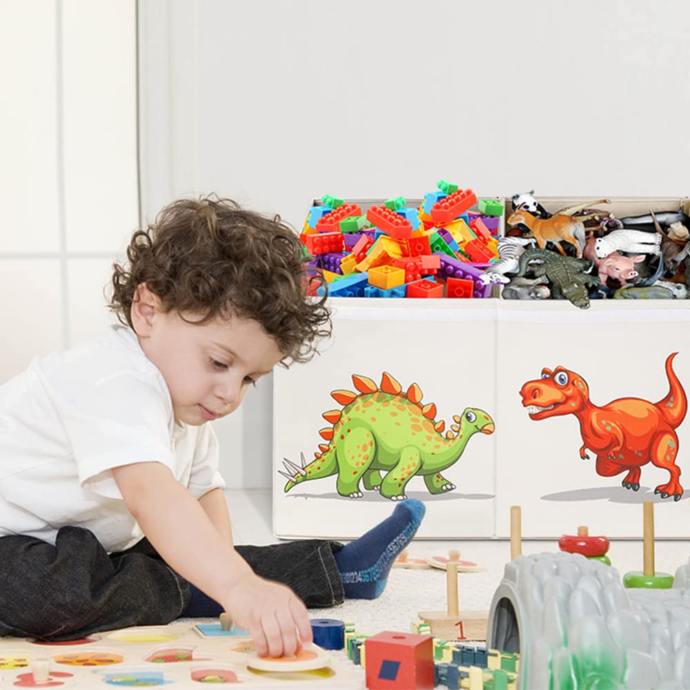 Large Foldable Toy Storage Organizer with Removable Divider