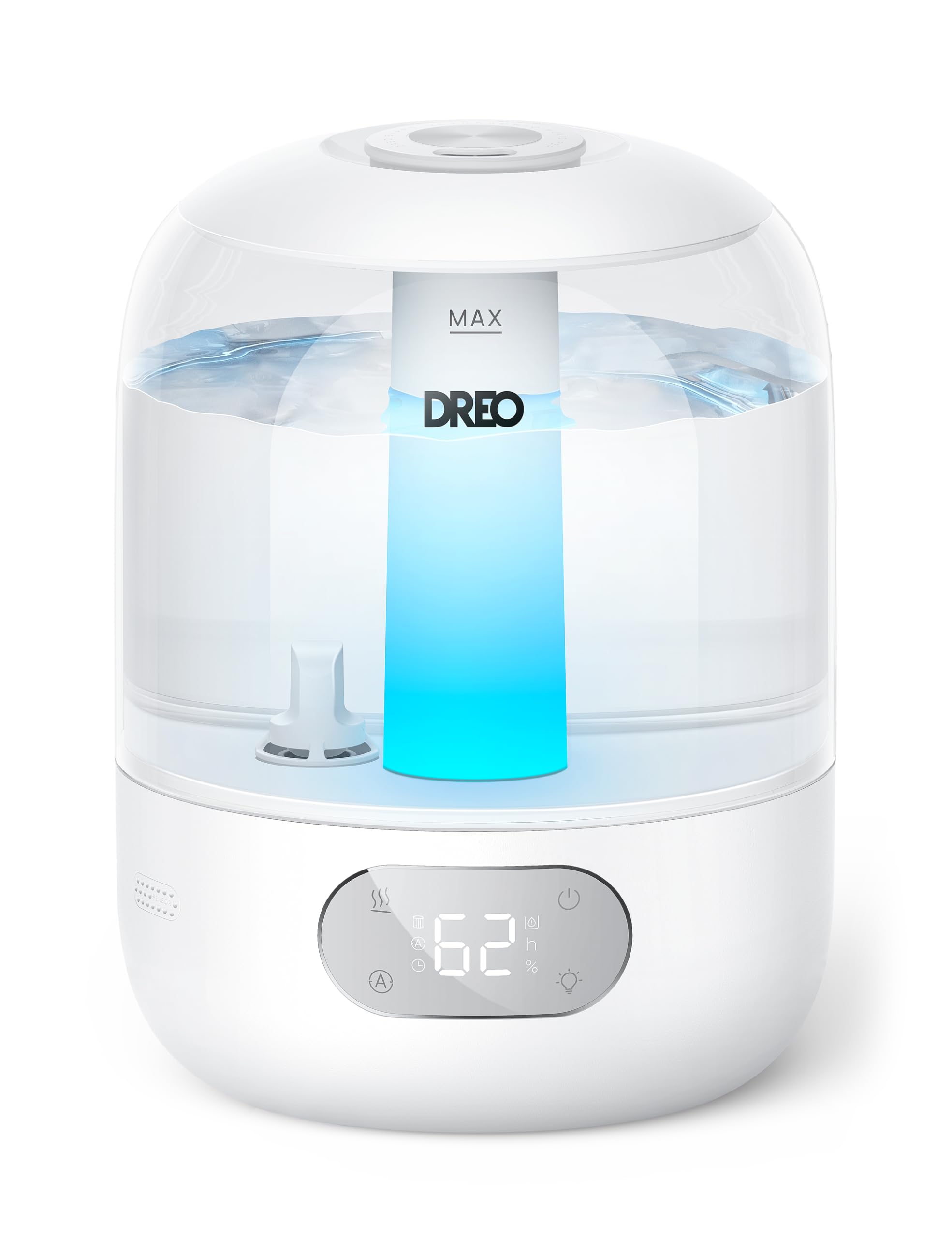 Humidifiers for Bedroom, 3L Top Fill 30H & 26dB Quiet Runtime for Large Room