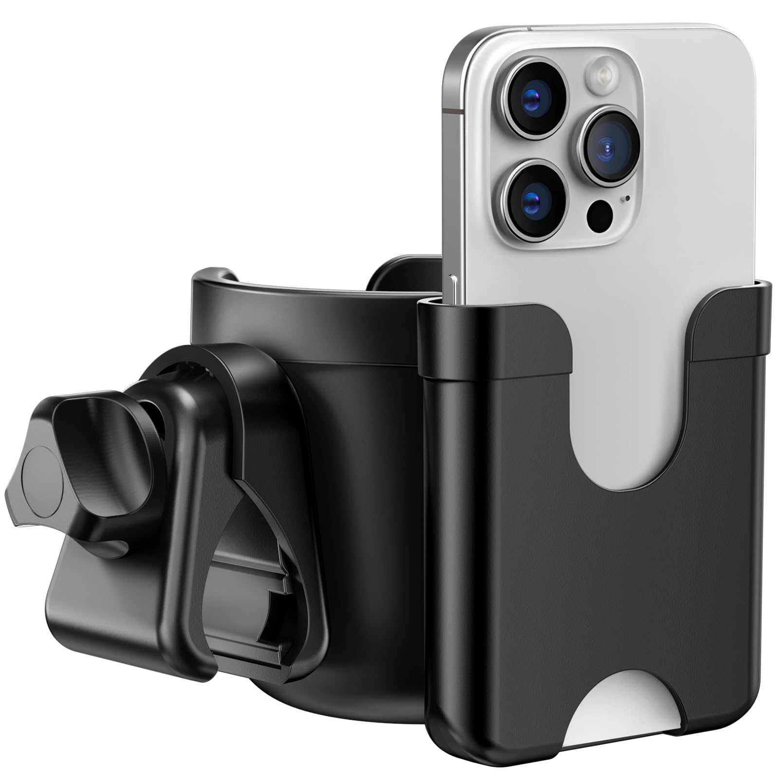 Cup Holder for Walker, Stroller Cup Holder Attachment with Phone Holder