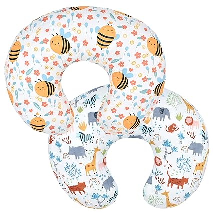 2 Pack Baby Nursing Pillow Cover Newborn U-Shaped Breastfeeding Pillowcase