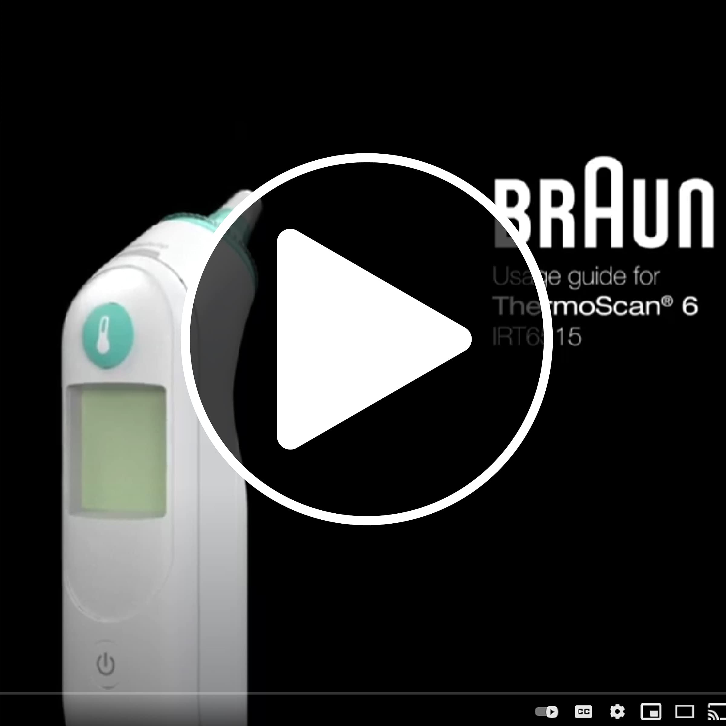 Braun ThermoScan 6 Ear Thermometer with Color-Coded Digital Display, ExacTemp Stability Indicator, Baby and Infant Friendly, No. 1 Brand Recommended by Pediatricians, IRT6515