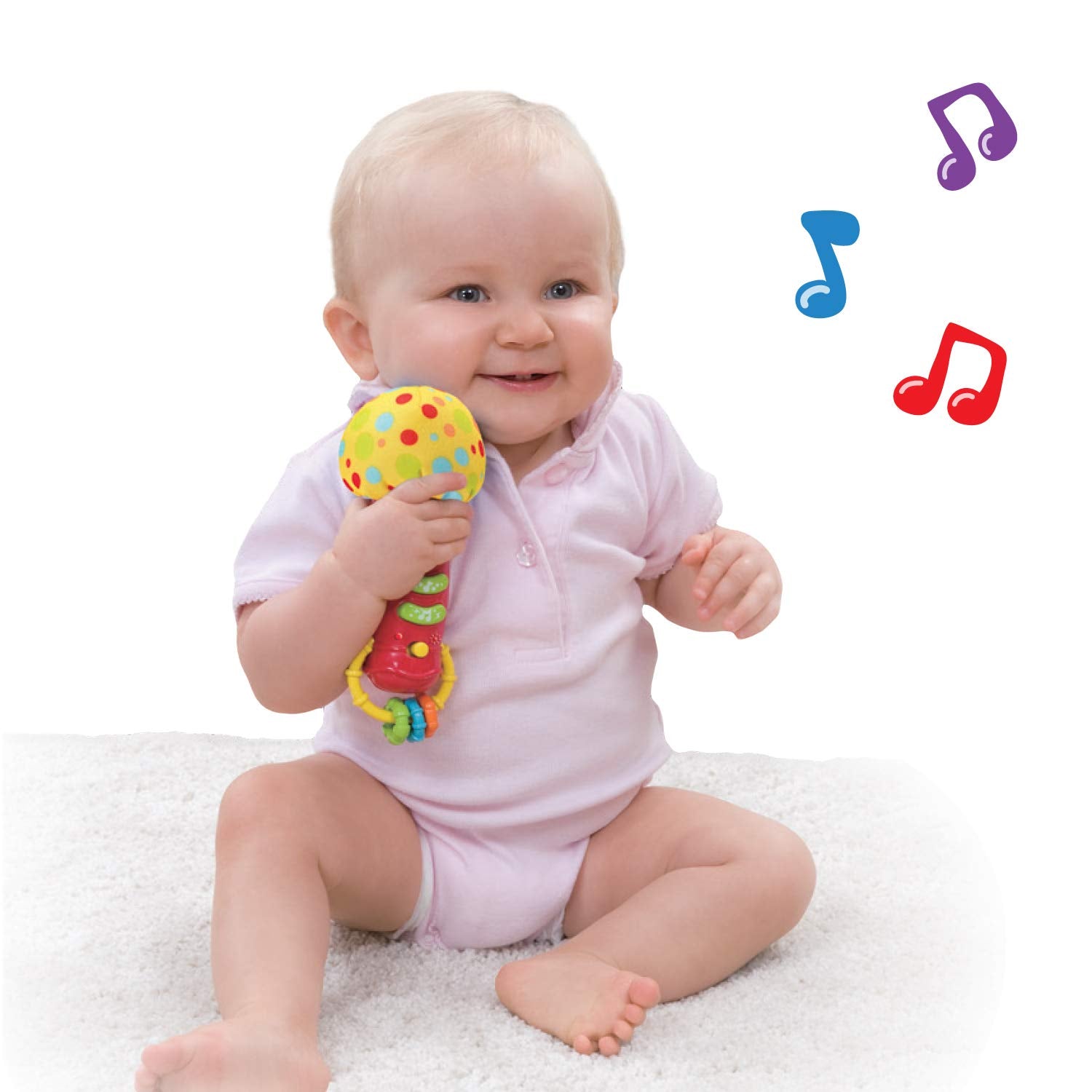 Kiddilab Jungle Animal Roll & Learn Baby Activity Ball with Electronic Playtime Light-Up Features & Baby Microphone Toy with Sounds, Teethers/Rattle for Infants 3-36 Months.