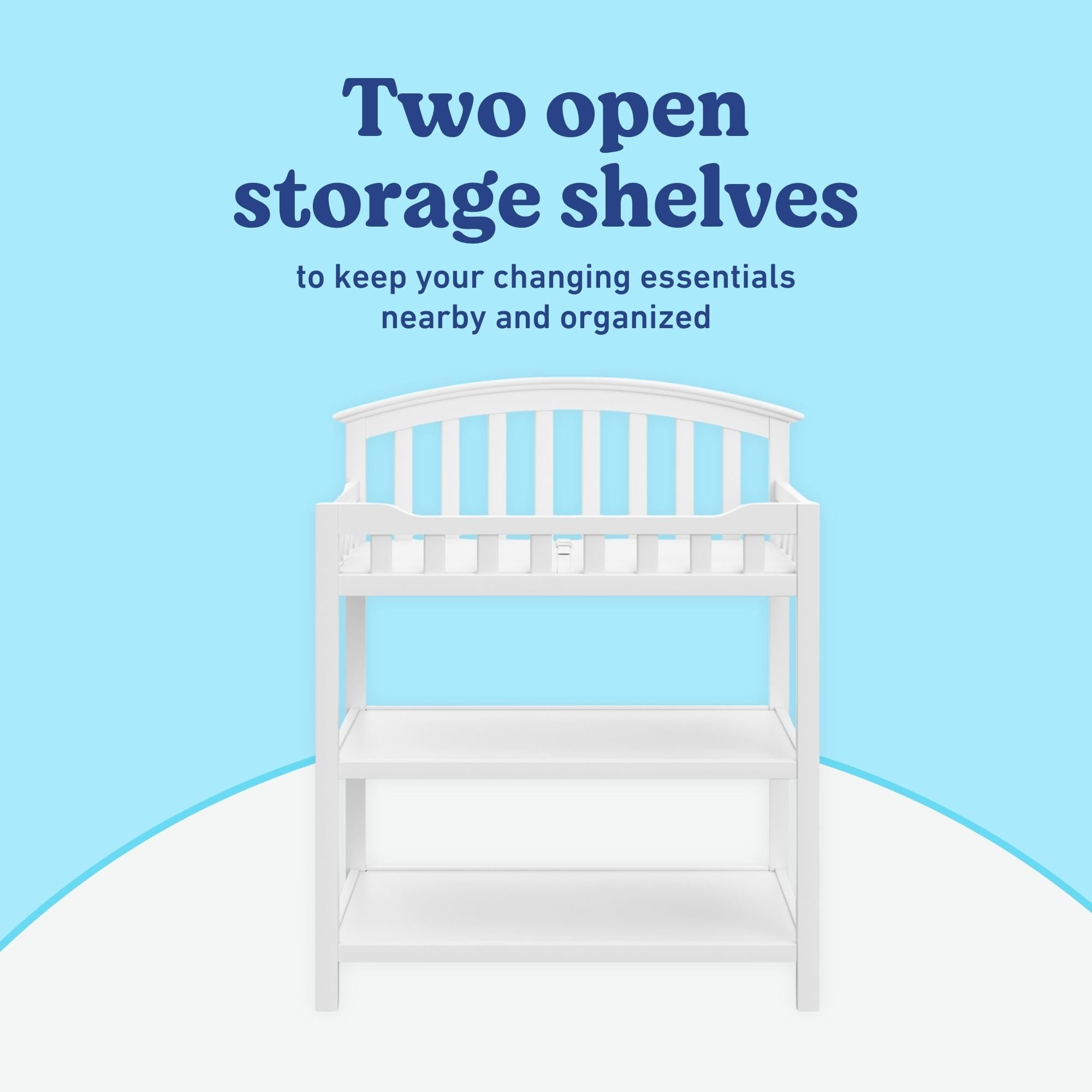White Nursery Changing Table with Storage