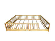 Queen Size Montessori Floor Bed with Guardrails