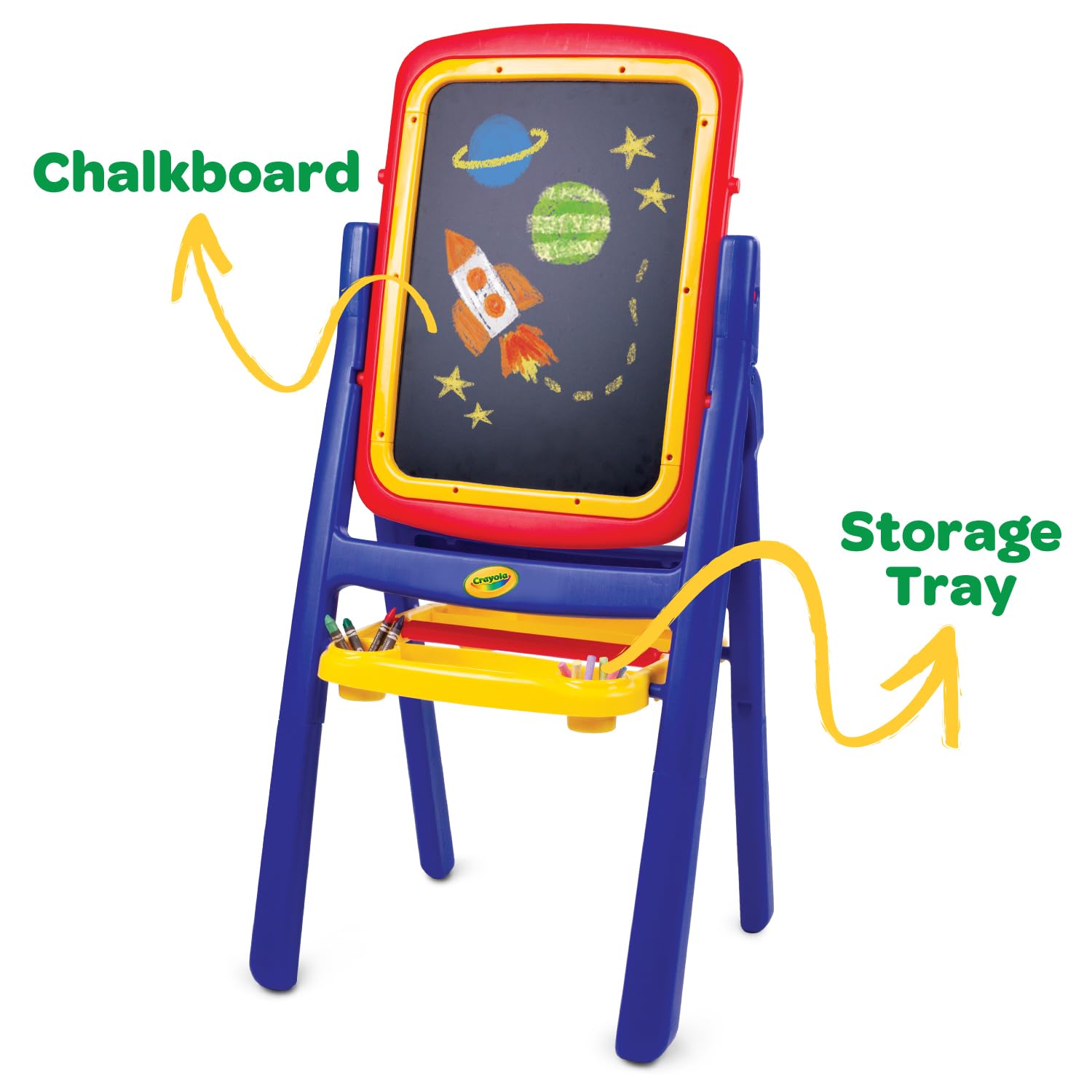 2-Sided Kids Easel with Magnetic Whiteboard & Chalkboard