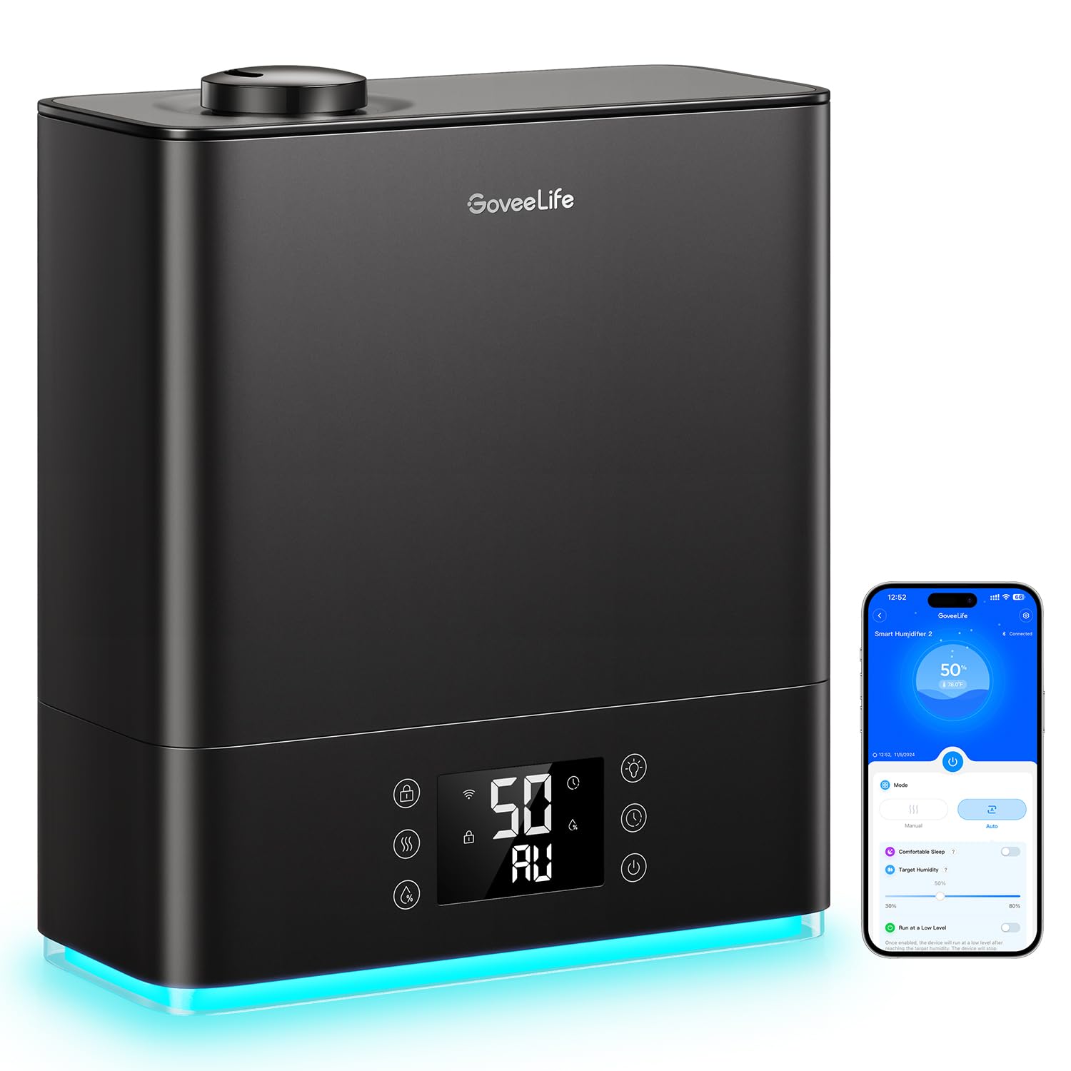 Smart Humidifiers for Bedroom Large Room, Top-Fill Cool Mist 6L WiFi Air Humidifier