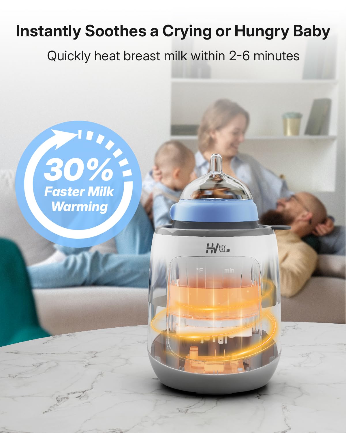 Bottle Warmer, 10-in-1 Fast Baby Bottle Warmer for Breastmilk