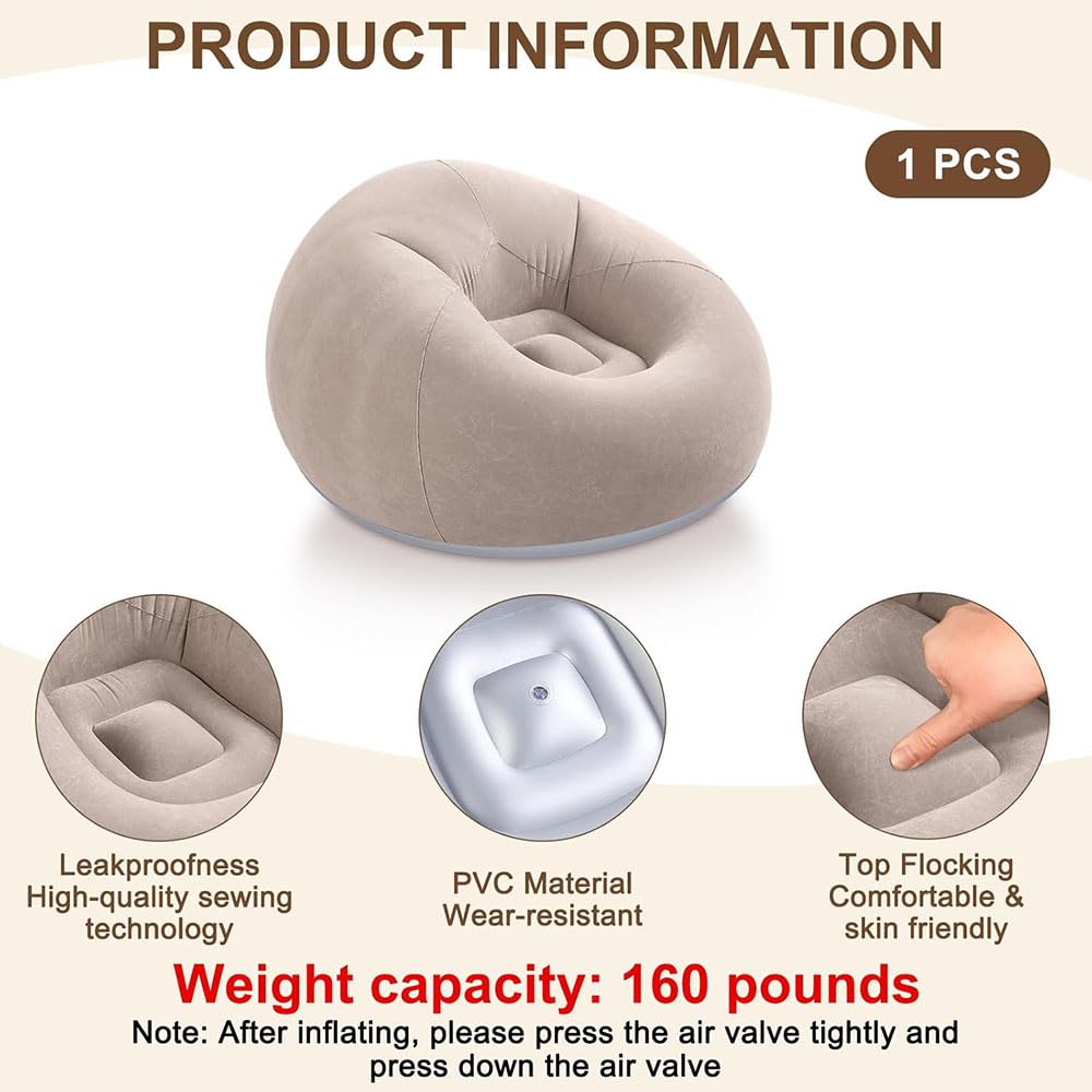Inflatable Flocked Sofa Chair