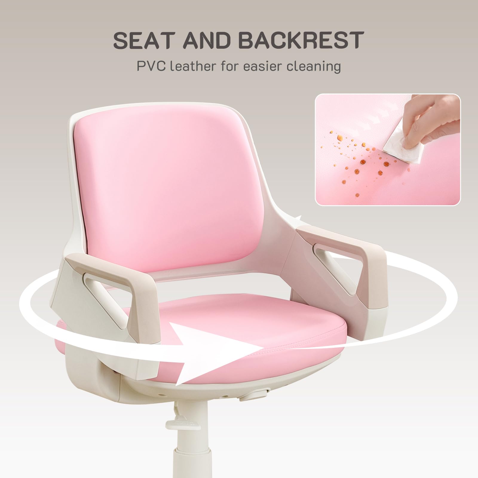 Ergonomic Kids Desk Chair with Height Adjustment and Footrest