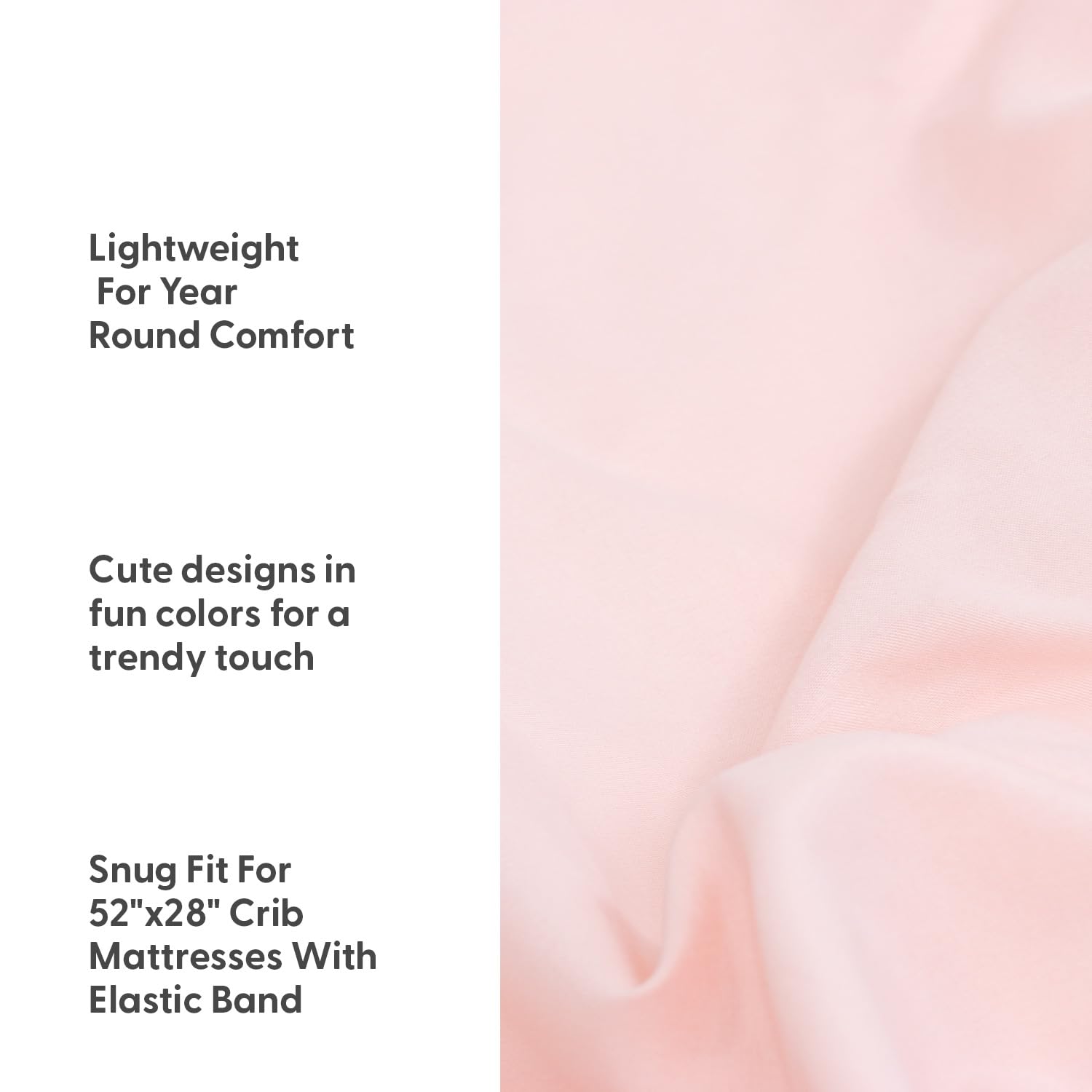 4-Pack Fitted Crib Sheets - Whimsical Floral Pink