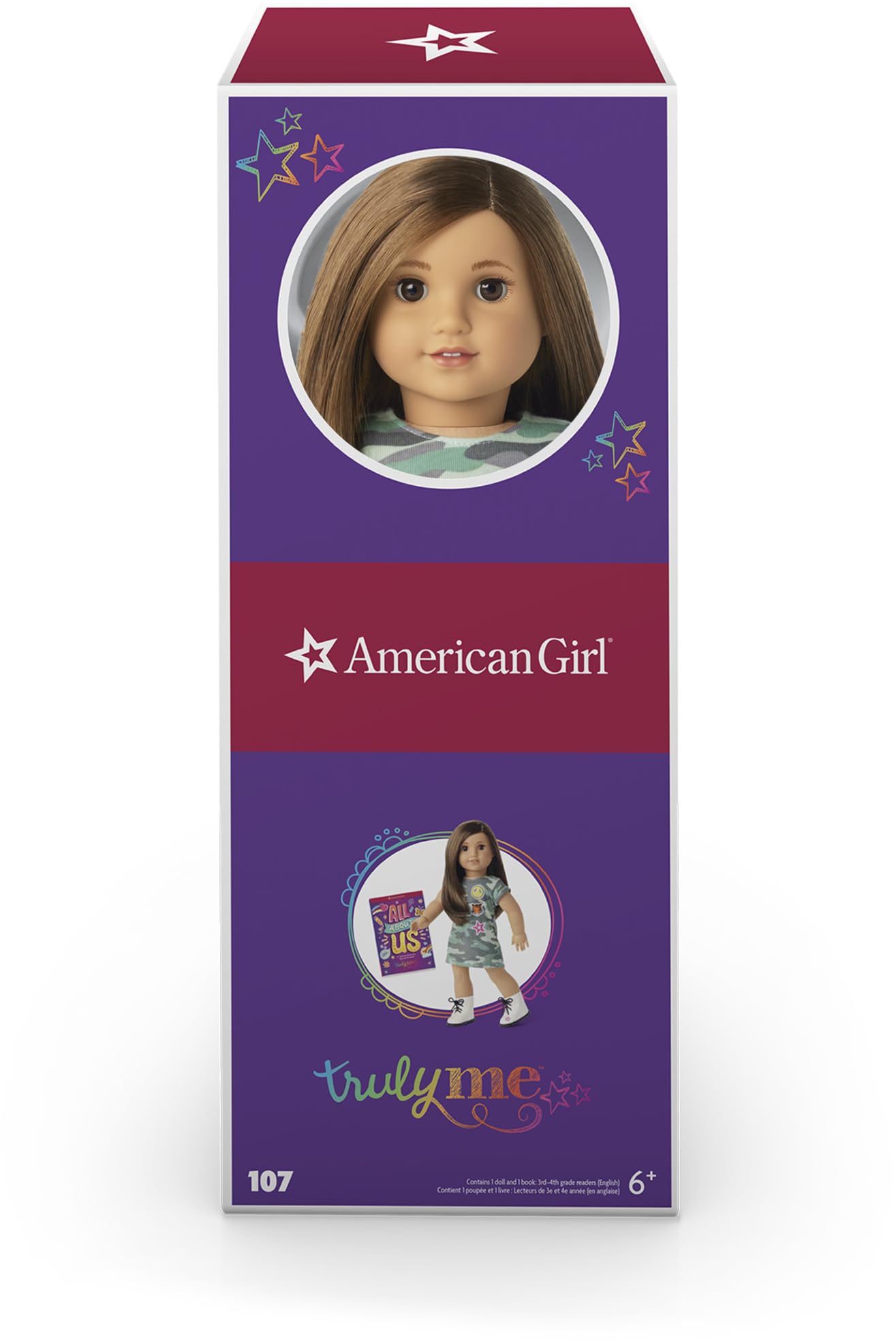 Truly Me 18-inch Doll #107 with Brown Eyes, Brown Hair, Light-to-Medium Skin