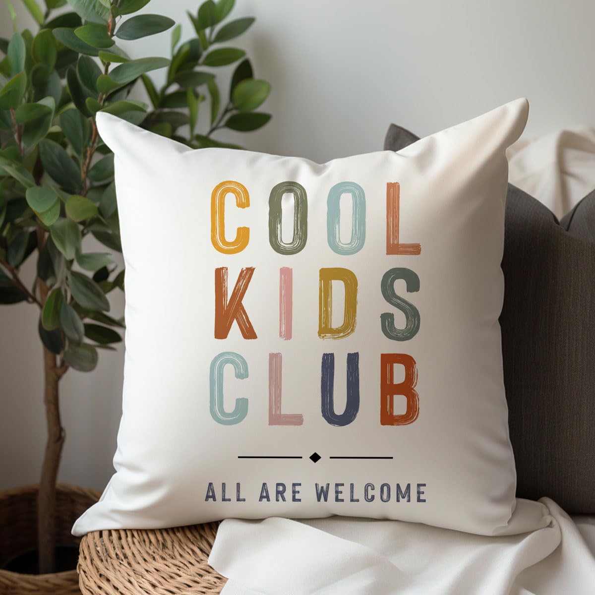 Club Pillow Cover, Kids Room Decor, Playroom Decor, Kids Room