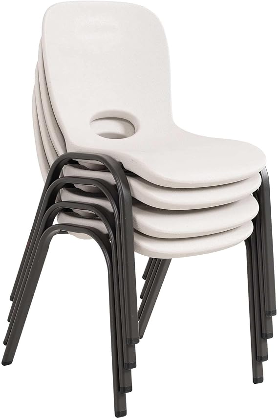 Kids Stacking Chair (4 Pack), Lime Green