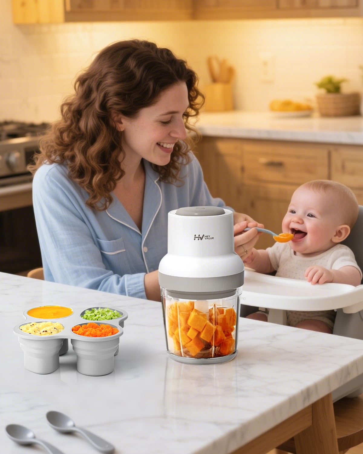 Food Maker, HEYVALUE 13-in-1 Food Processor Set, Fruit