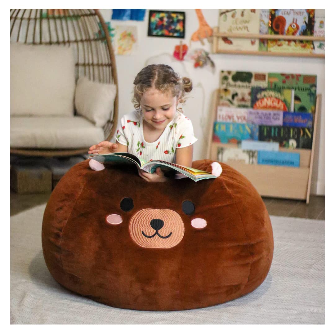 Furry Bean Bag Cover, Faux Fur Bean Bag Chair Cover for Kids