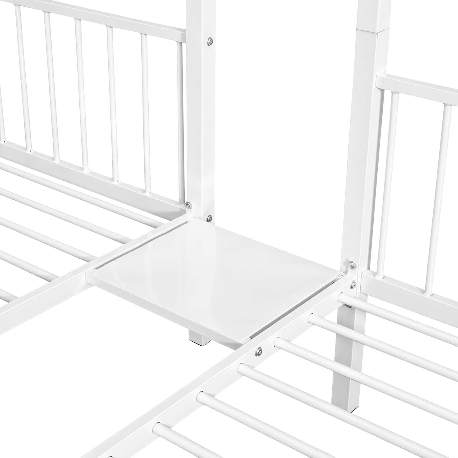 Full Over Twin & Twin Triple Bunk Bed with Storage and Ladder