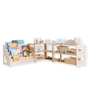 Small Toy Shelf + Corner Toy Shelf, Wooden Shelf, Kids Bookcase