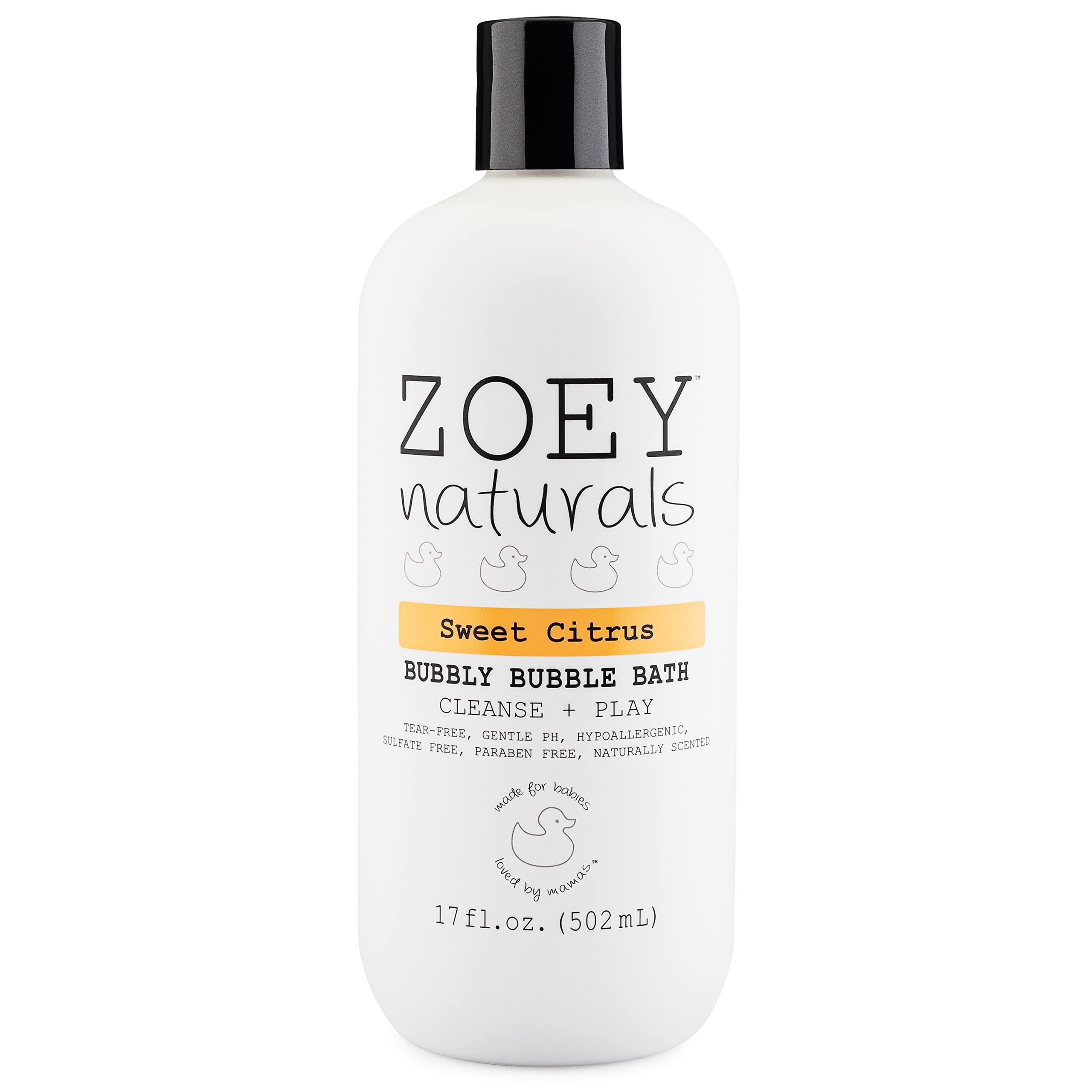 Sweet Citrus Bubble Bath for Kids & Babies - Organic Tear-Free, Non-Toxic Toddler Soap