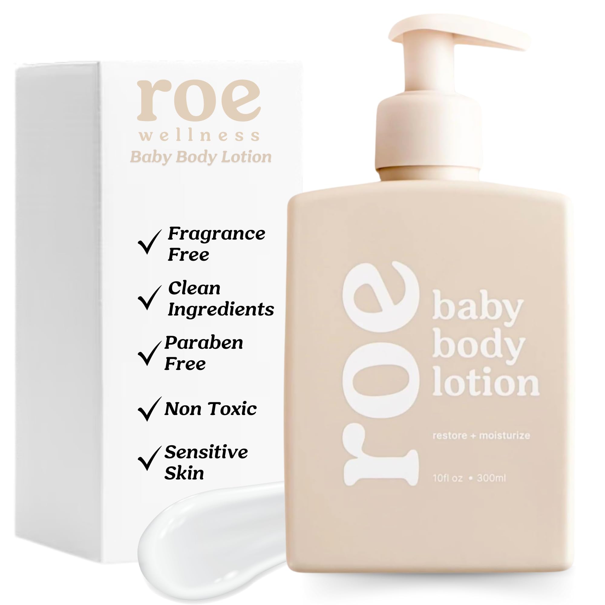 Baby Lotion Moisturizer Fragrance-Free | Great For Sensitive
