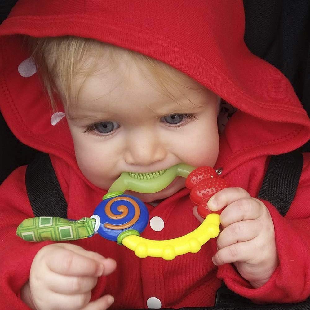 Wacky Teething Ring, Multicolor (Pack of 16)