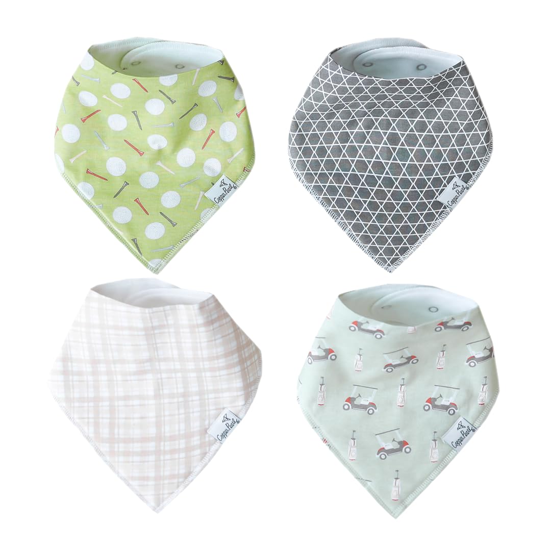 4 Pack Soft Cotton Baby Bibs for Drooling and Teething
