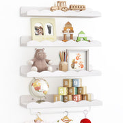 Nursery Shelves, 16.5 Inch Floating Bookshelves for Wall Set of 4