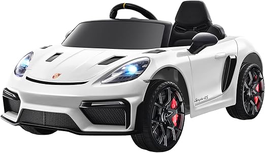 12V Ride on Car Licensed Porsche 718, Kids Electric Car with Remote Control