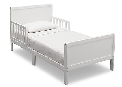 Fancy Wood Toddler Bed - Greenguard Gold Certified, Grey