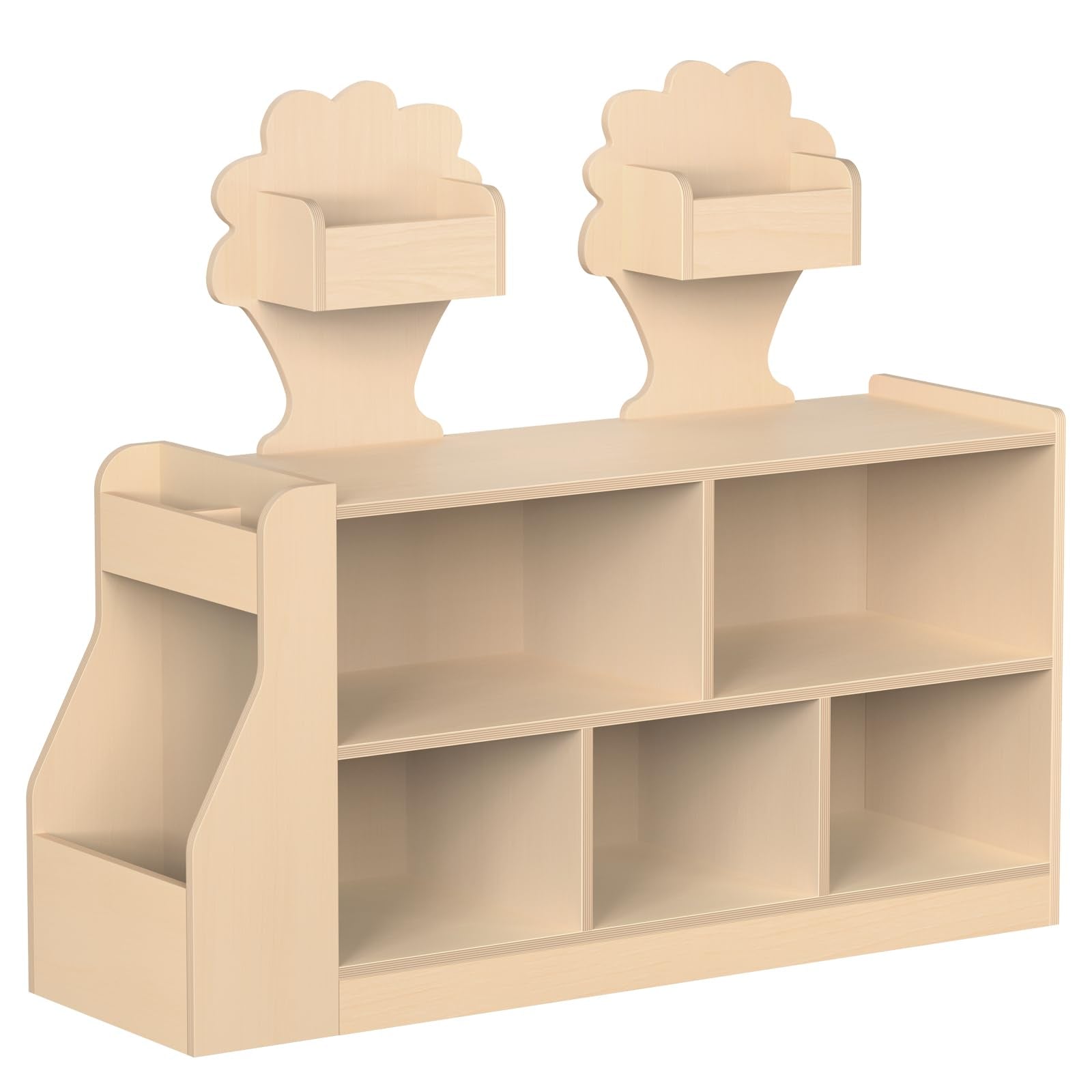 Montessori Toy Storage Shelf, Wooden Montessori Bookshelf