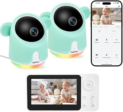 with Camera and Audio, 1080P Baby Camera Monitor