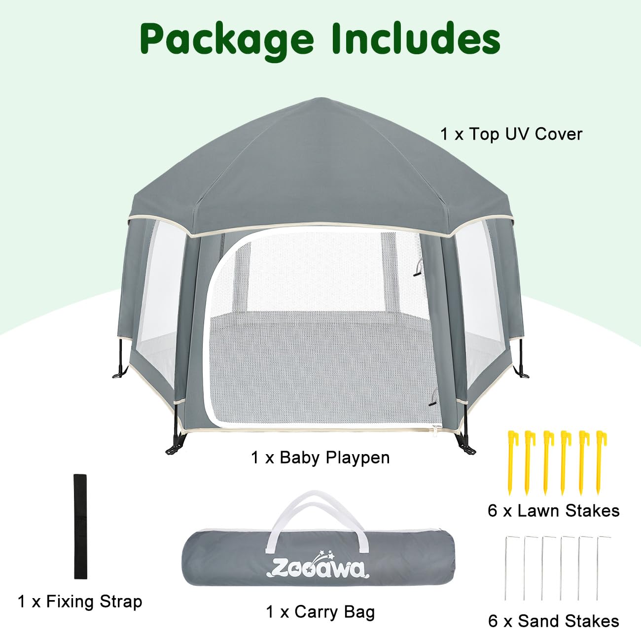 Pop Up Baby Playpen with UV Sun Protection