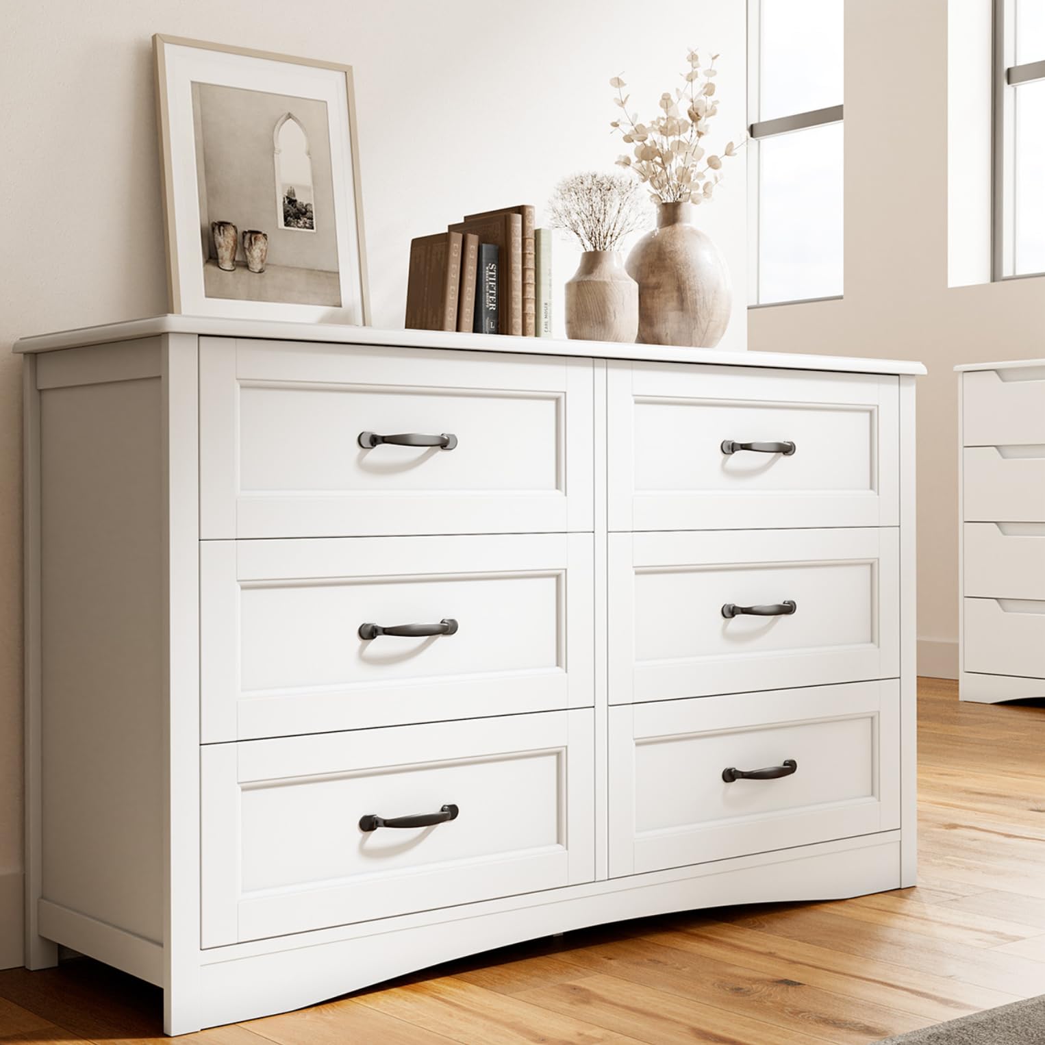 Drawer Dresser for Bedroom - 47" Wooden Dresser Modern Chest