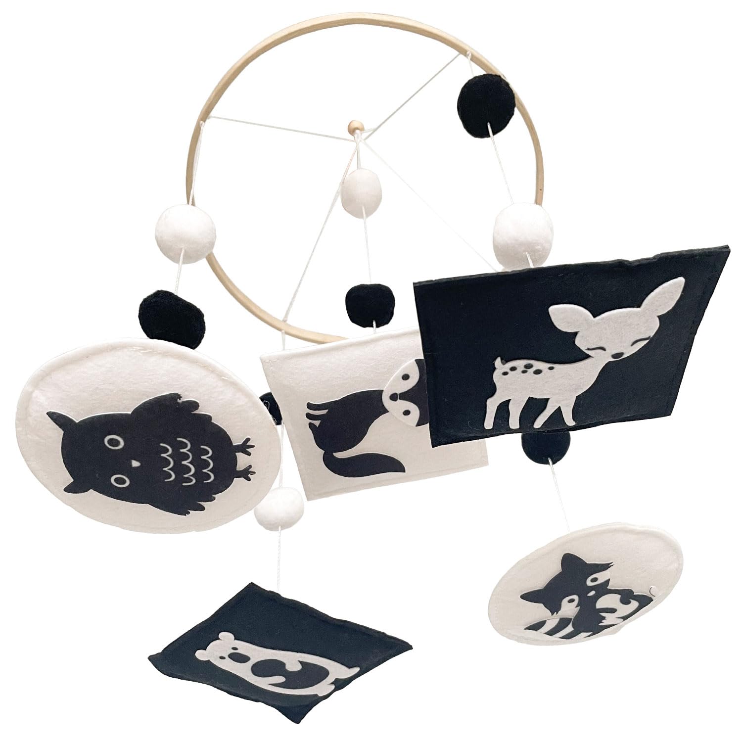 Montessori Mobile, Black and White Mobile for Baby