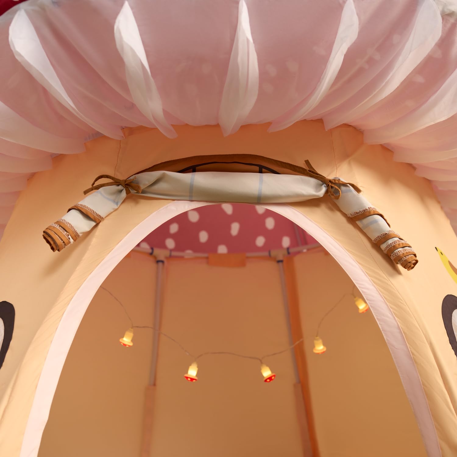 Mushroom Play Tent with Mat and Lights for Kids